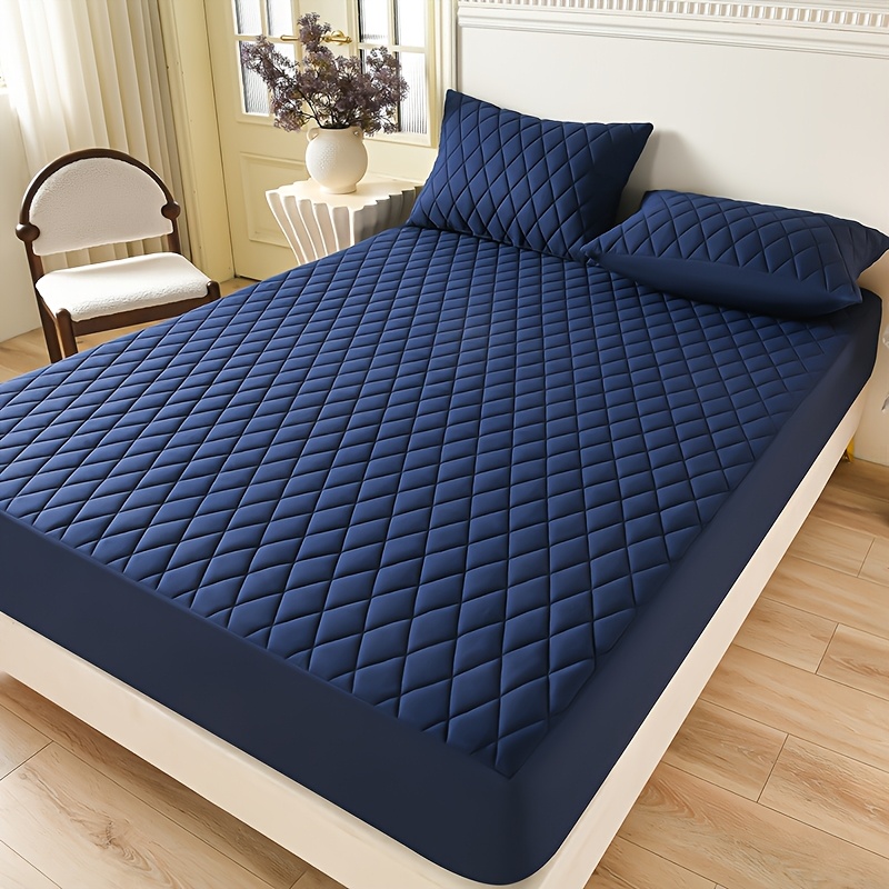 1pc luxurious ultra soft and comfortable fitted sheet thickened mattress protector with quilted padding layered fitted sheet pillowcases not included all in one bedding mattress cover ideal for bedrooms hotels guest rooms Product details 23