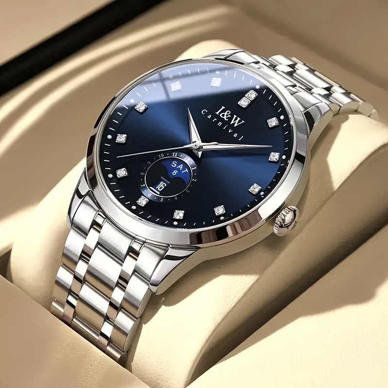 Men' Self-winding Mechanical Watch From , Featuring A Stainless And Synthetic Sapphire Crystal, -resistant Makes An Ideal Gift For Festivals, Without Battery