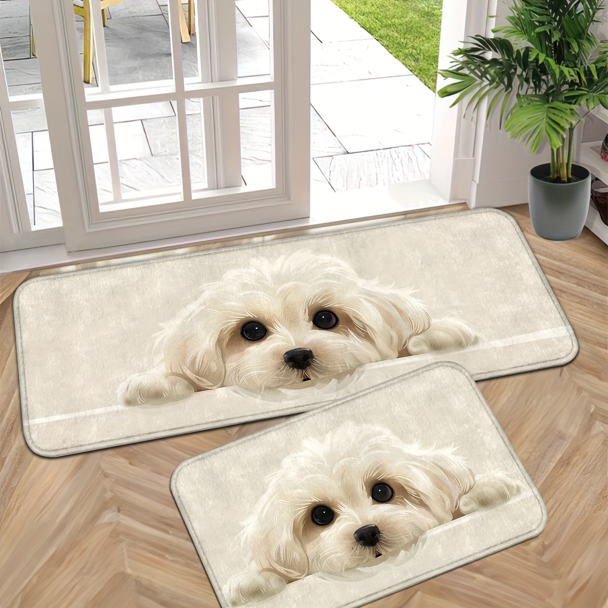 

Tapis de Porte de à Motif de Chien - Antidérapant, Lavable en Machine, Tapis d'Entrée pour Intérieur/Extérieur - pour Salon, Chambre, Salle de Bain, Cuisine, Buanderie