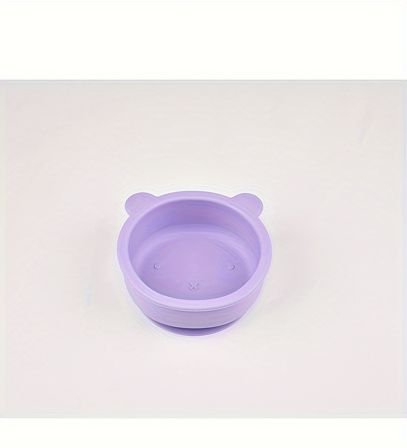     feeding bowl with lid food grade silicone suction cup base microwave dishwasher safe   self feeding learning ideal christmas halloween easter gift details 3