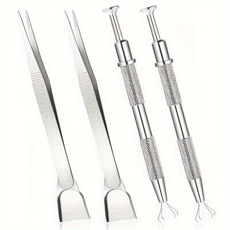 

4pcs, Cake Decorating Tools Set, Aluminum Alloy Pearl Pen Pearl Grabber With 4 And Stainless Steel Cake Tweezers Pearl Spoon With Shovel Head Cake Cookie Decorating Supplies