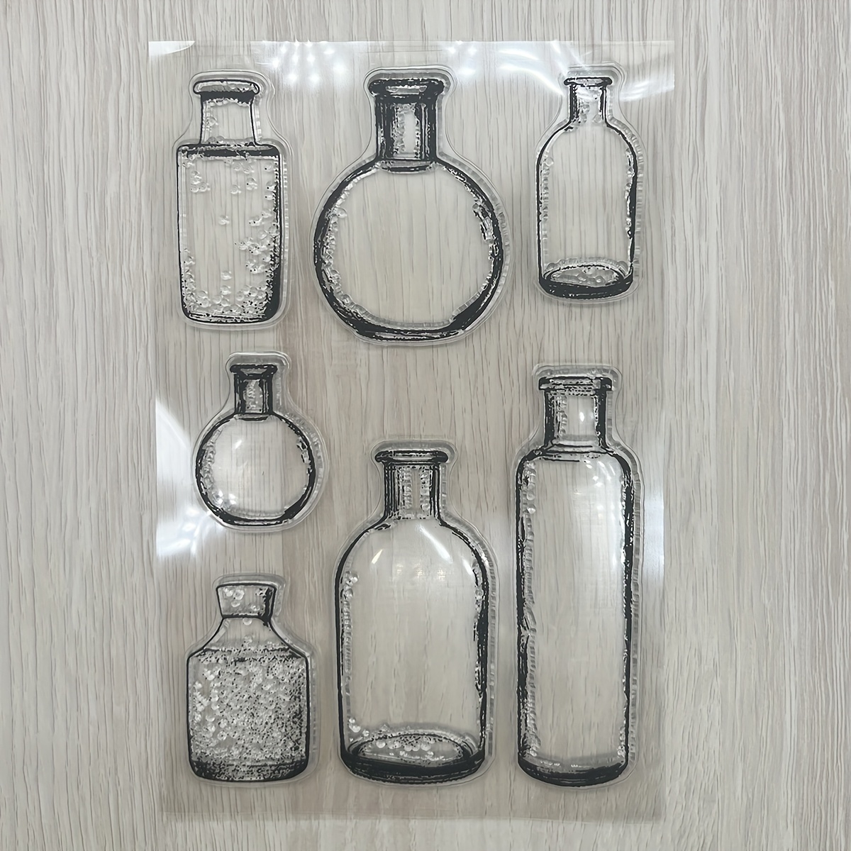 A Painting Template Classic Family Furnishings Romantic Atmosphere Decoration Stamps Vase Glass Bottle Pattern Craft Making Clear Stamps Greeting Cards And Photo Album