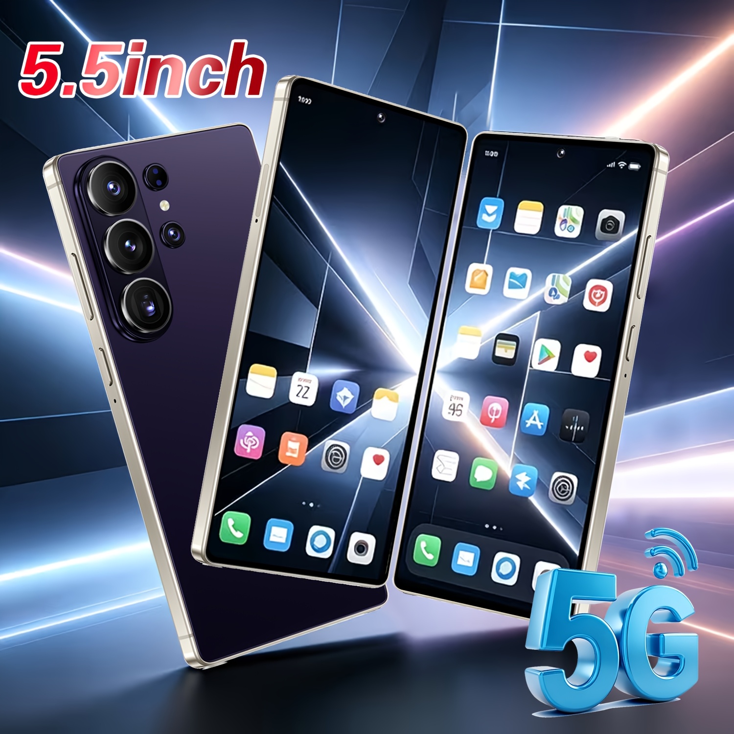 TEMU Ultra 5g Unlocked Mobile Phone, 5.5inch Low Blue Light Hd Display, 6gb 64gb Smooth Storage, Powerful Battery For Video Classes, And Fast Charge,