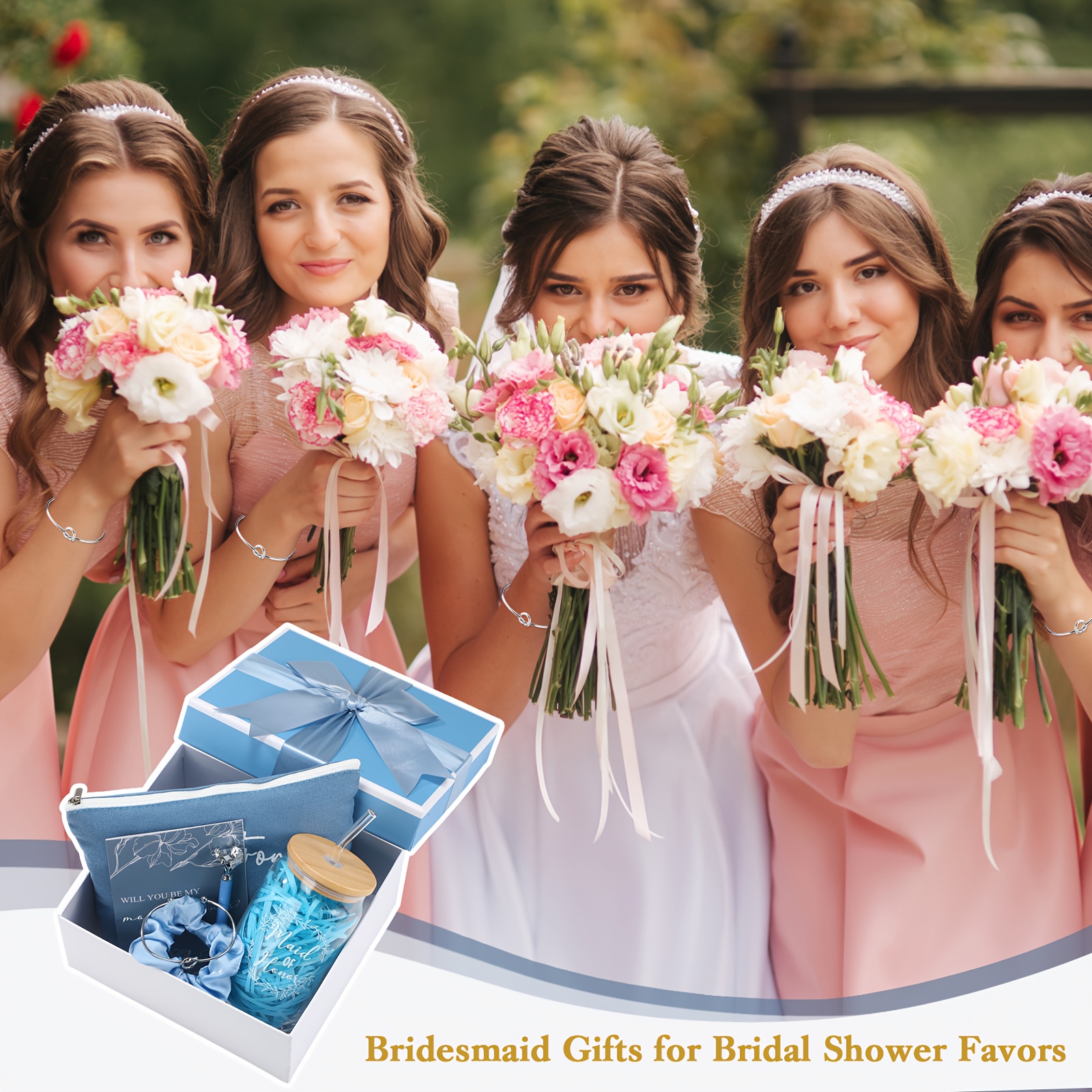Bachelorette Favor Set Hair Clips Headbands Makeup Bag Bridal Party Gifts Amazon.com: Jingmore 68 Pcs Bridesmaid Proposal Gifts Will  main image 3