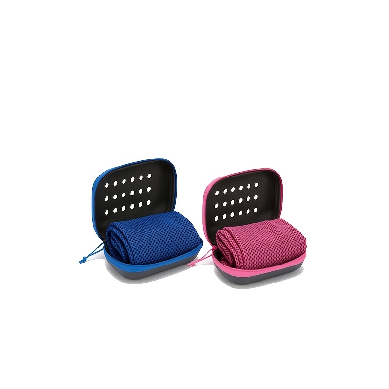 TEMU 4pcs/2 Sets Mesh Quick- Towels, Portable Storage , Breathable And Sweat-absorbent, Fitness Yoga Outdoor Travel Towels