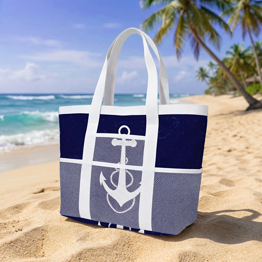 TEMU Borsa tote da spiaggia Suige 1 pz con , adatta per , borsa da viaggio per bordo piscina di grande capacit� con stampa di , borsa multiuso