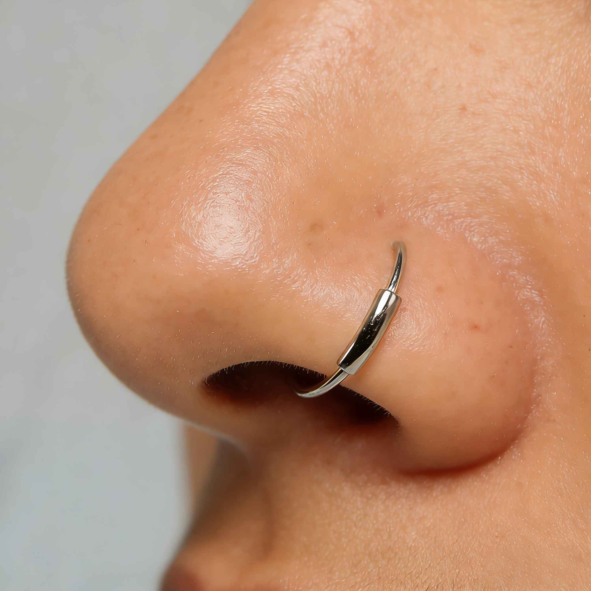 3pcs Minimalist 316 Stainless Steel Open Septum Ring Earring Set