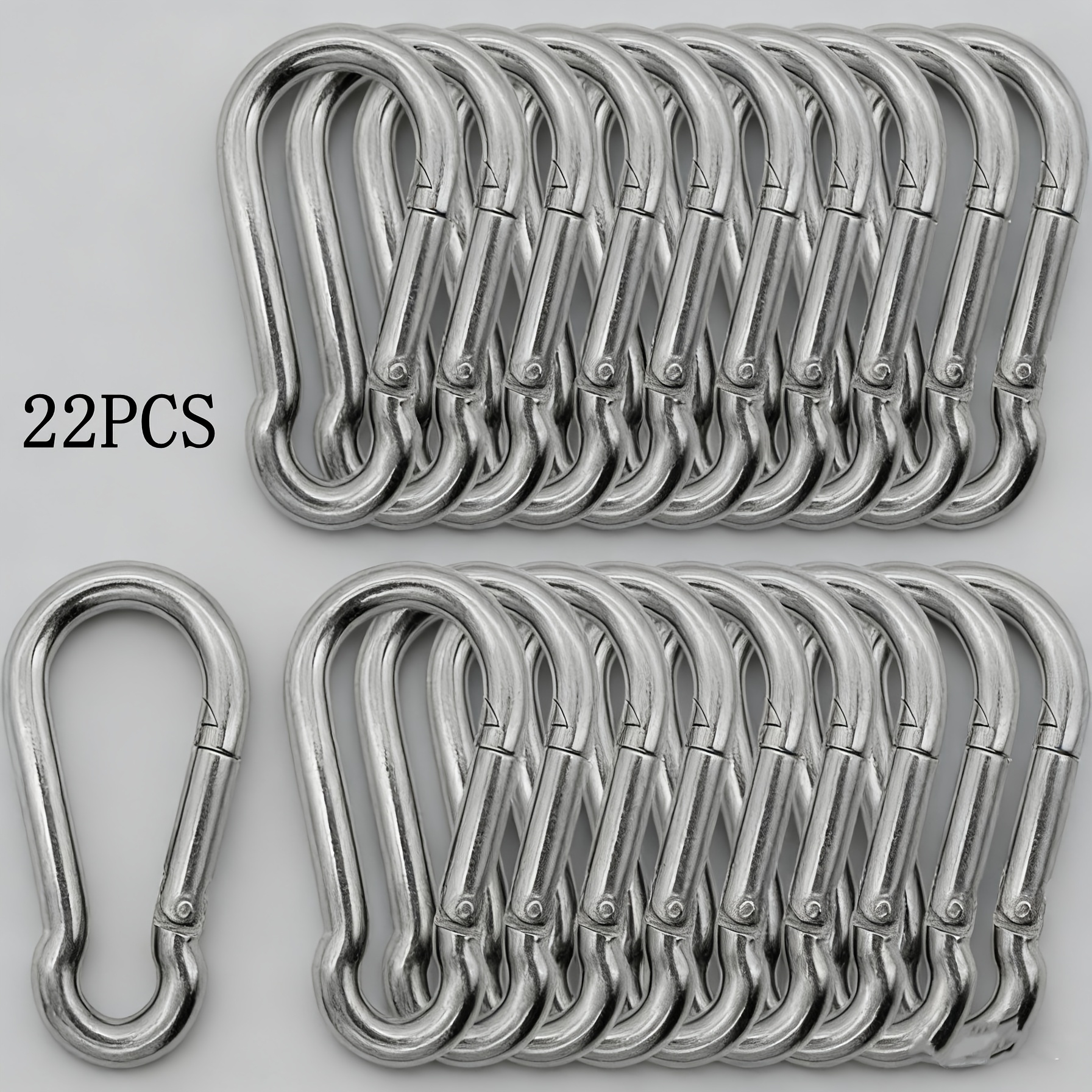 22 Heavy-duty Sets, Made Of 316 Marine-grade Stainless Steel, Designed To Be Durable And Rust-proof, Suitable For Uses, Including Gyms, Swings, Dog Leashes, Hammocks, Keychains, Etc