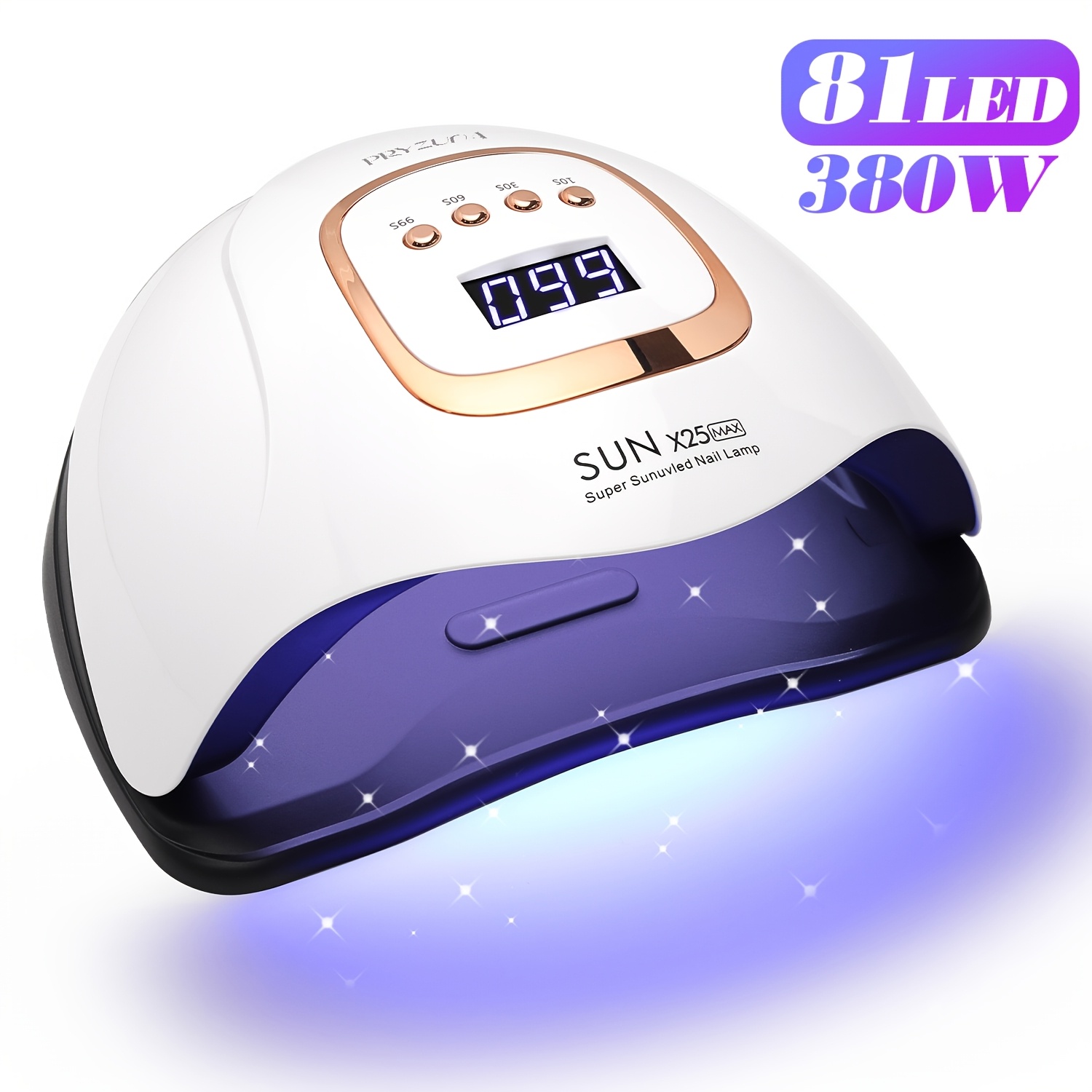 TEMU 81 Beads Light For Gel Nails, Professional Led Nail Lamp With , 4 Timer Settings & Detachable Base, Nail Dryer For Gel Polish, Salon & Home Use