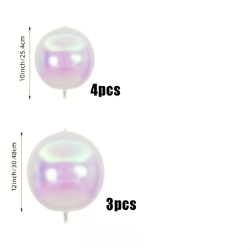 TEMU Juego de 7 globos de lámina iridiscente 4D de varios tamaños, decoraciones para fiestas con temática de camping, decoración de para fiestas de