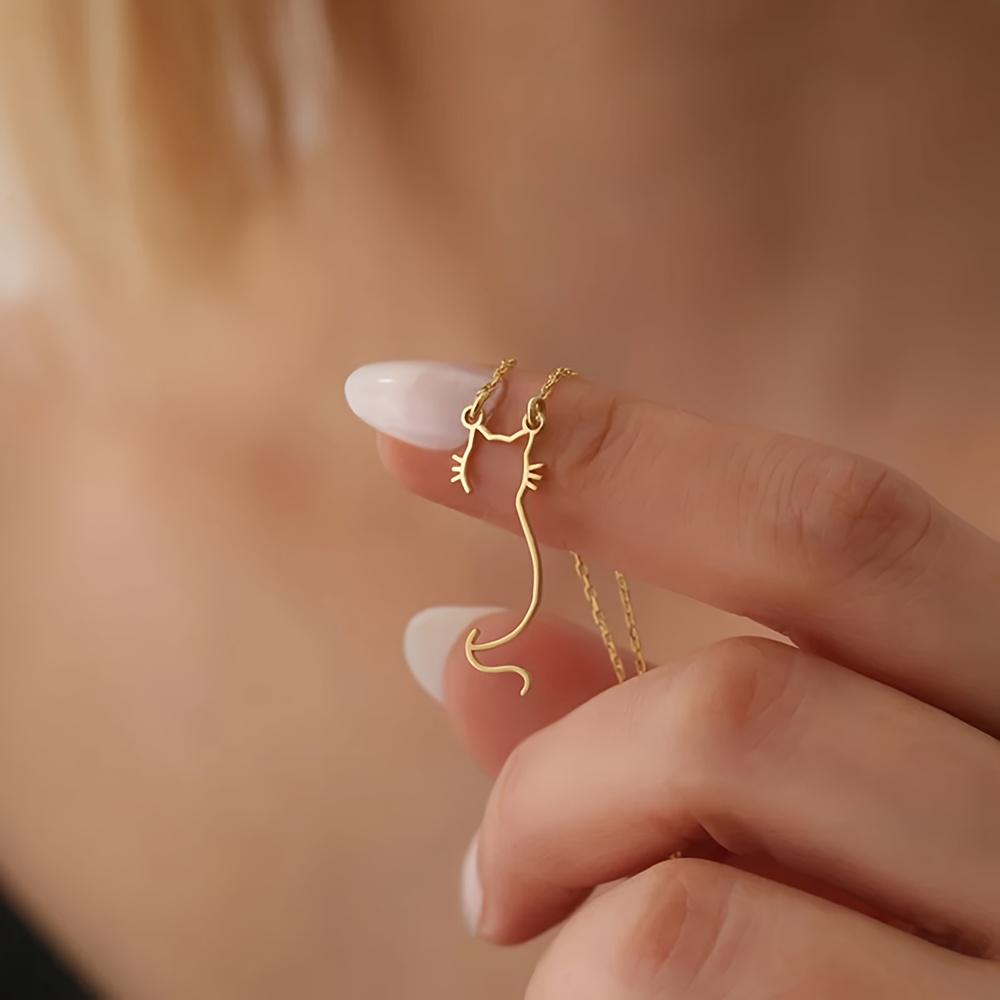 TEMU A Pendant Necklace Made Of Hollow Stainless Steel, Perfect As A Birthday Gift For Who Jewelry