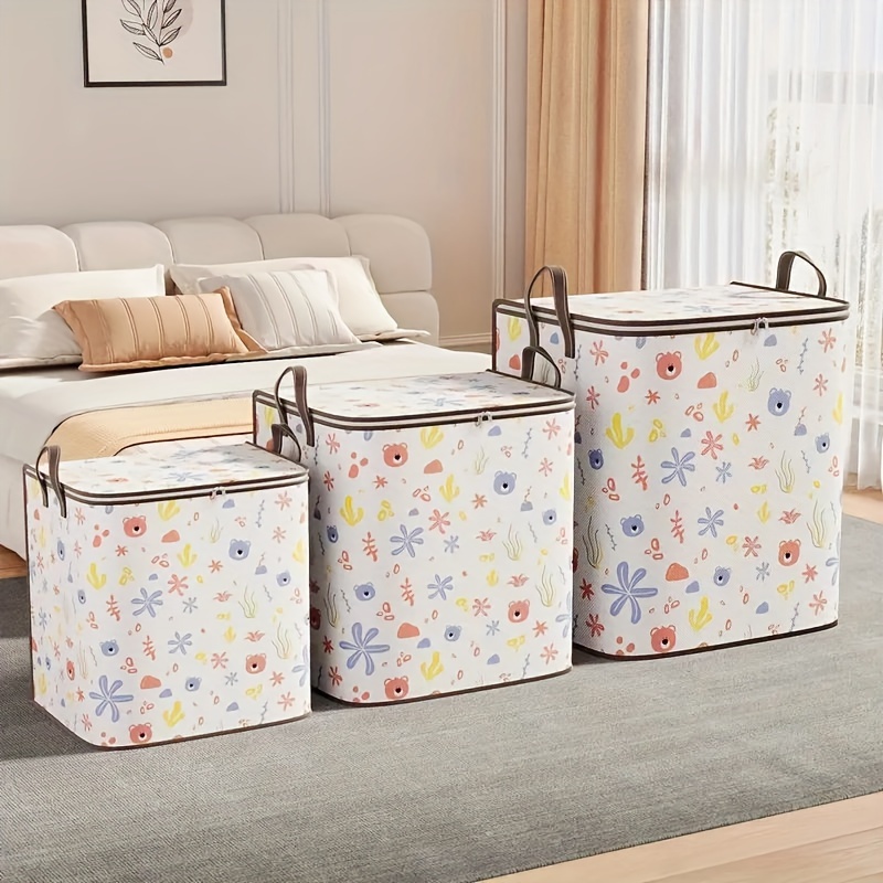 

Foldable Fabric Storage Bags With - Hand Washable, Organizer For Clothes And Blankets, Safe, Yiwu-, Edge Painted, Foldable Design With Random Printing, Handbag Organizer Set