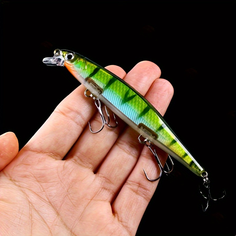 1pc 13g Realistic Minnow Fishing Lure, 4.33inch Wobbler Jerkbait With Treble Hooks For Fishing
