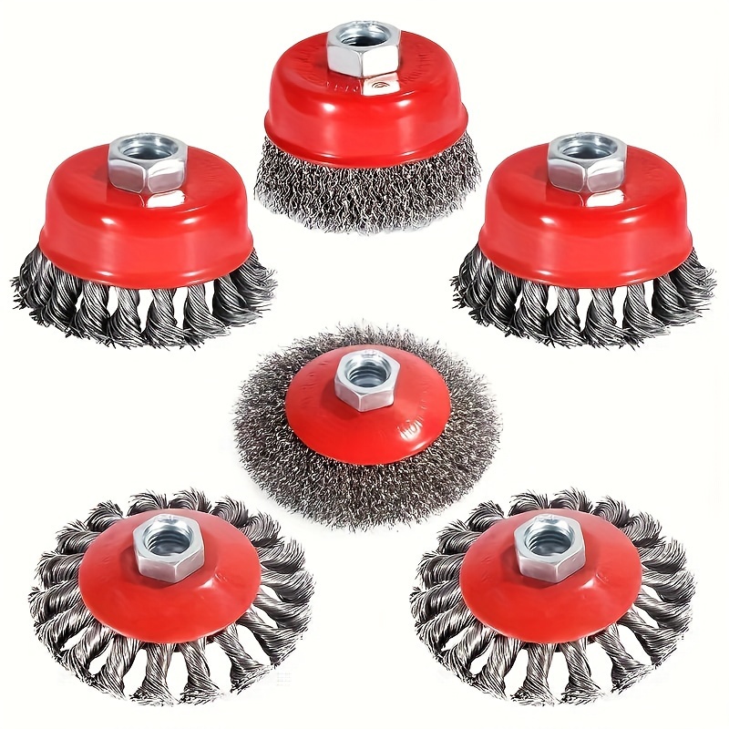 

4pcs Wire Twisting Steel Set Bowl Type Wire Twisting Ship Plate Type Wire Twisting Polishing And Rust Removal Wheel