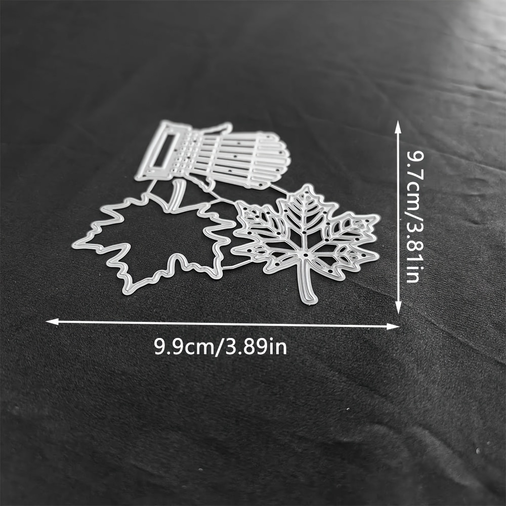 TEMU 1pc Fall Leaf Lounge Chair Metal Cutting Dies, Thanksgiving Thank You Card Making Die Cuts, Diy Scrapbooking Paper Crafts Embossing Stencils For