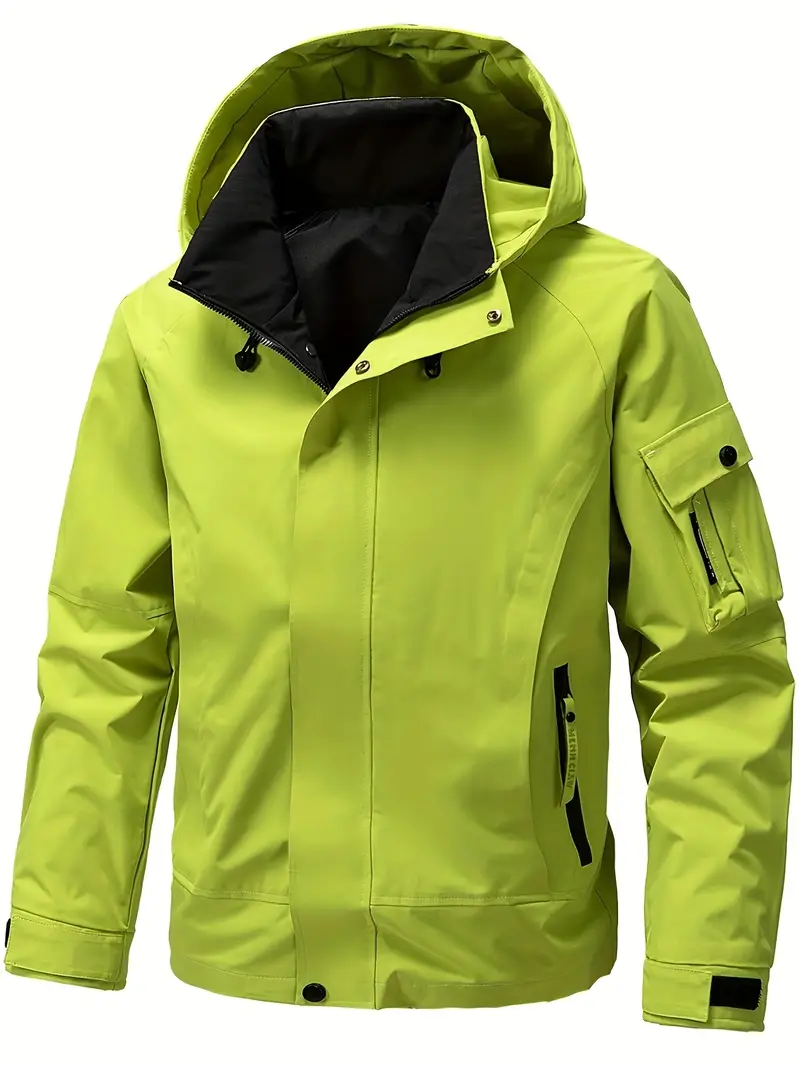 Giacca Ciclismo Uomo Impermeabile Con Cappuccio - Leggera E Antivento - Foto 5