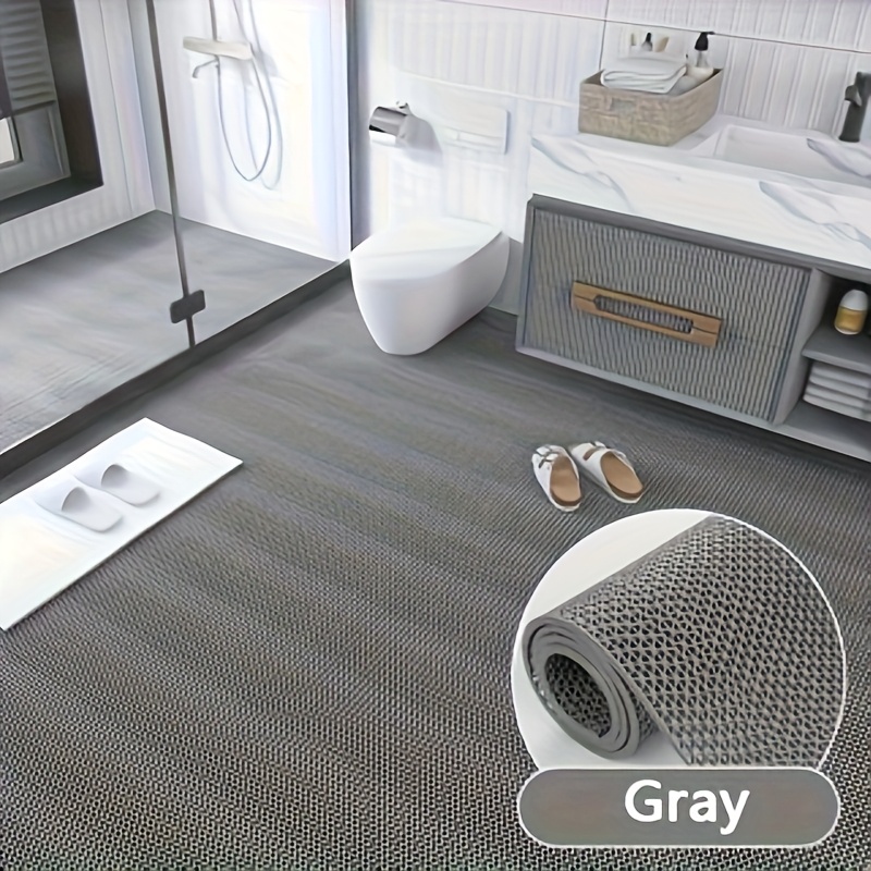 1pc 4 5mm thin pvc anti slip pad hollow non slip drainage mat for bathroom and kitchen machine made hand wash only rectangular shape high absorbency mat modern bath mat pvc construction bathroom mat Product details 1
