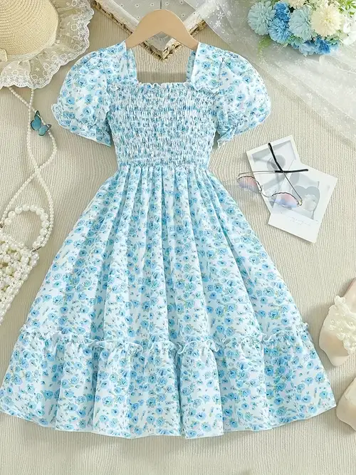 red scenery print pretty dress for little girls, european and vintage floral print summer casual dress for girls - kids' fashion - Temu red scenery print pretty dress for little girls, european and vintage floral print summer casual dress for girls - kids' fashion - Temu