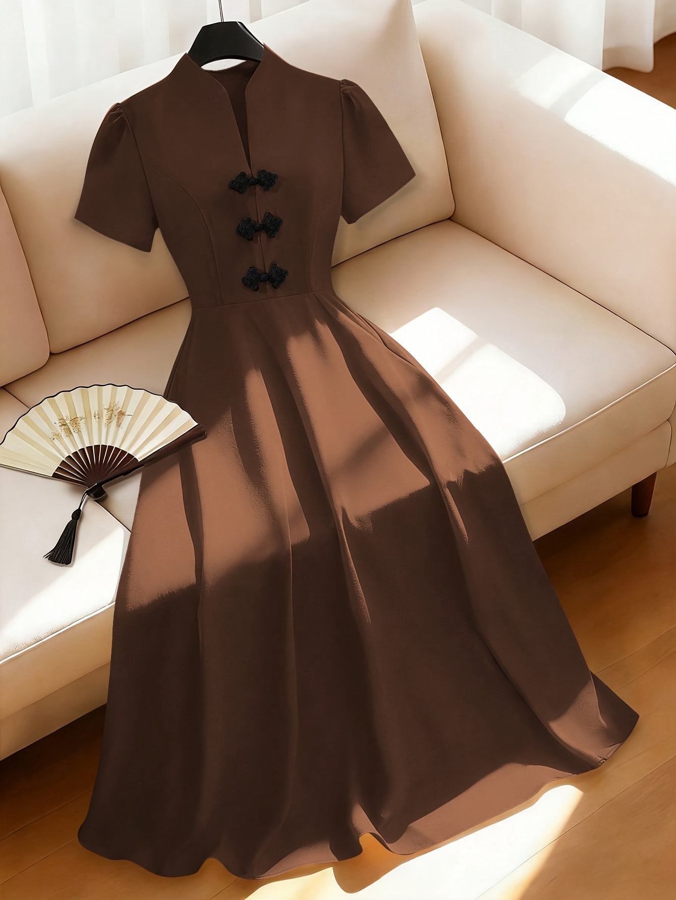 brown embroidered rose dress temu women sold on United States fred perry shirt dress Jovani 09811 Turquoise Knee Inner Shell Color:Nude Pink