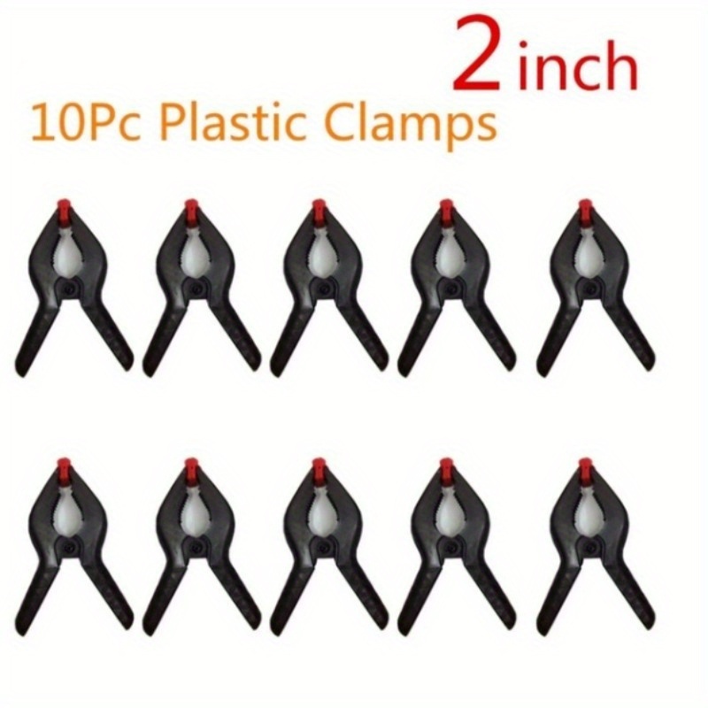 10pcs Plastic Spring Clamps, Clip For Woodworking, Workbench And Home Workshop