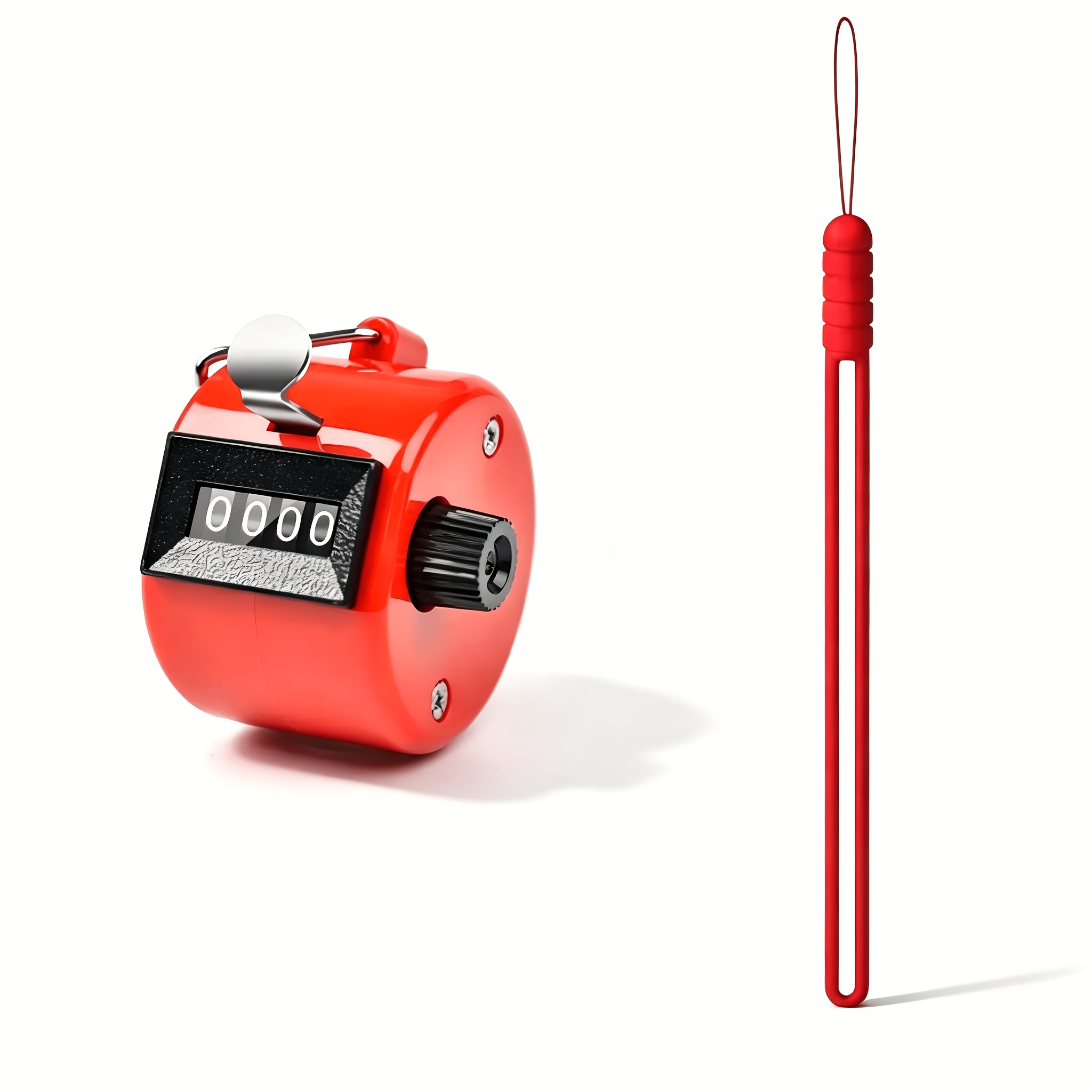 TEMU Juego de 2 Contadores y Cordón, Contador Mecánico Portátil de 4 Dígitos Sin Batería, Reseteo con un , con Cordón Anti-Pérdida, Contador de Tally