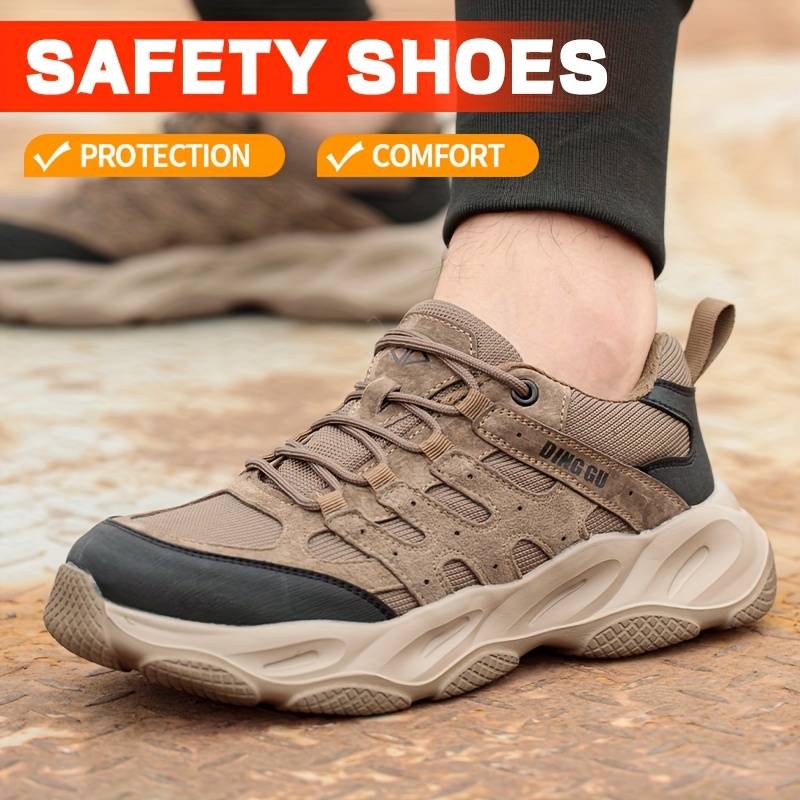 Botas de Seguridad Industrial para Hombre Punta de Acero Antipunción  EVA Antideslizante, Botas y para Construcción y Al