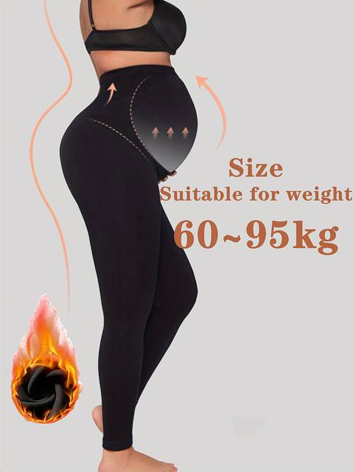thick maternity leggings suitable for with large large size autumn and winter leggings tight fitting cropped pants soft and elastic for pregnant women to support high waist design machine washable