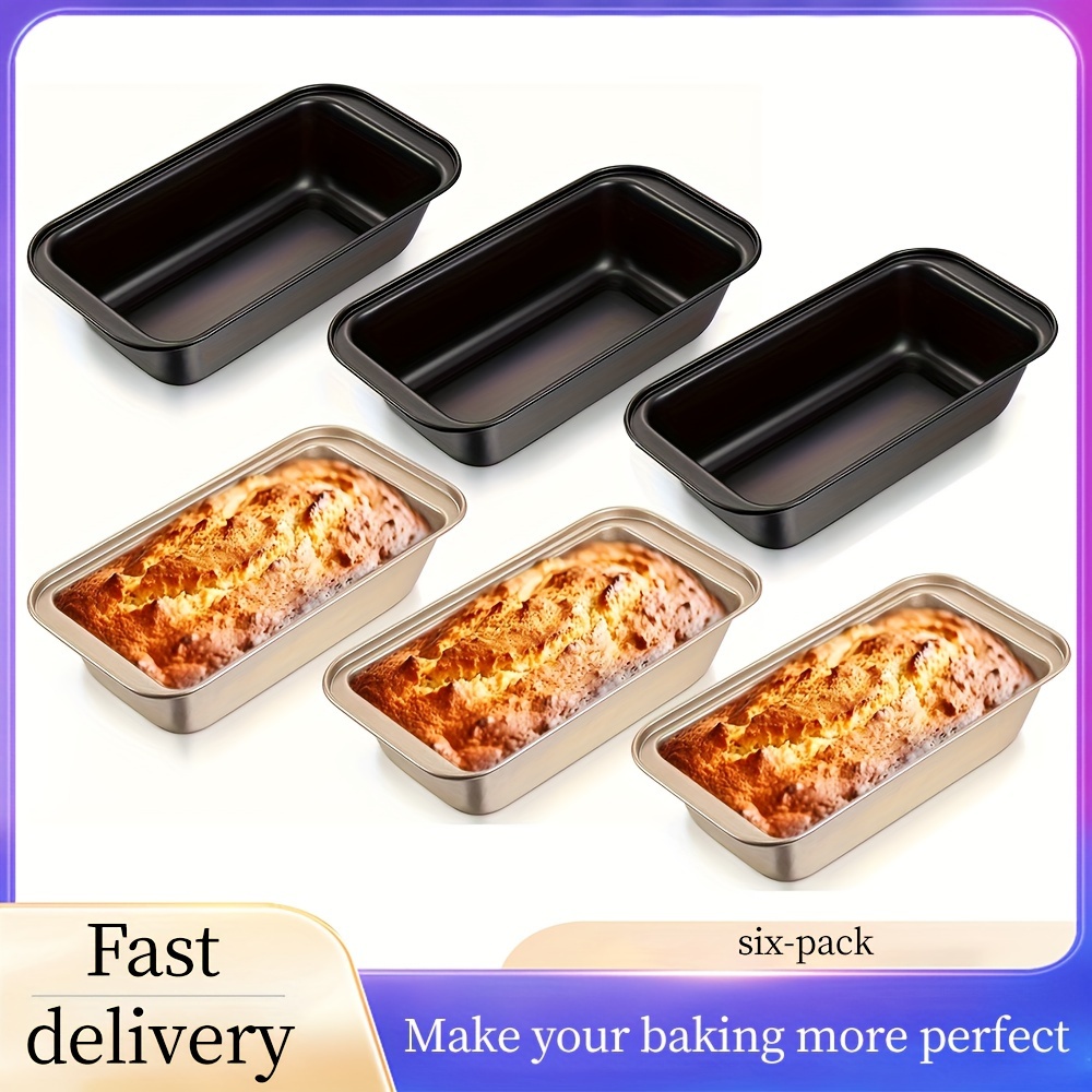 

6 Non-stick Bread Pan Bread Pan 8.5 X 4.5 "carbon Steel Kitchen Tin Rectangular Baking Pan For Home Baking Breads, Cakes Or Pies