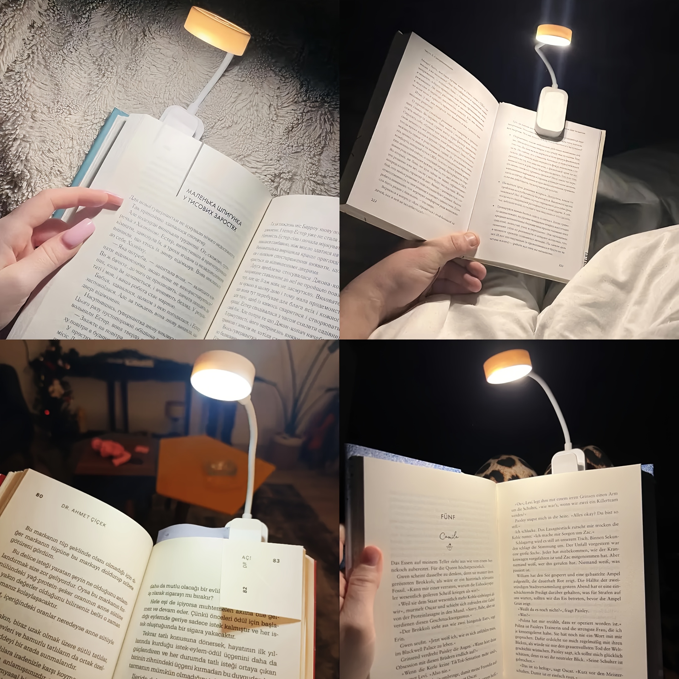 Adjustable Reading Light with 3 Color Modes ? Compact Design for Nighttime Reading, Soft LED Light for Eyes Protection, Battery-Powered, Perfect for Home or Office Use, Reading Lamp, Portable Reading Light, Adjustable Brightness Light, Simple Button Control