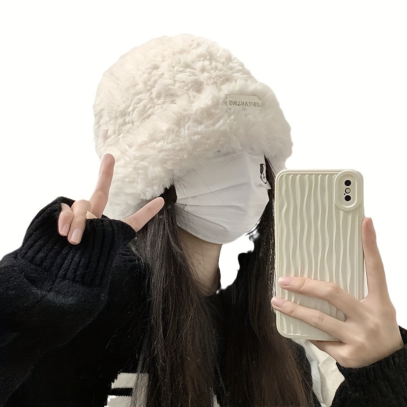 

Fleece-lined Knit Beanie For - , Hat Ear , For
