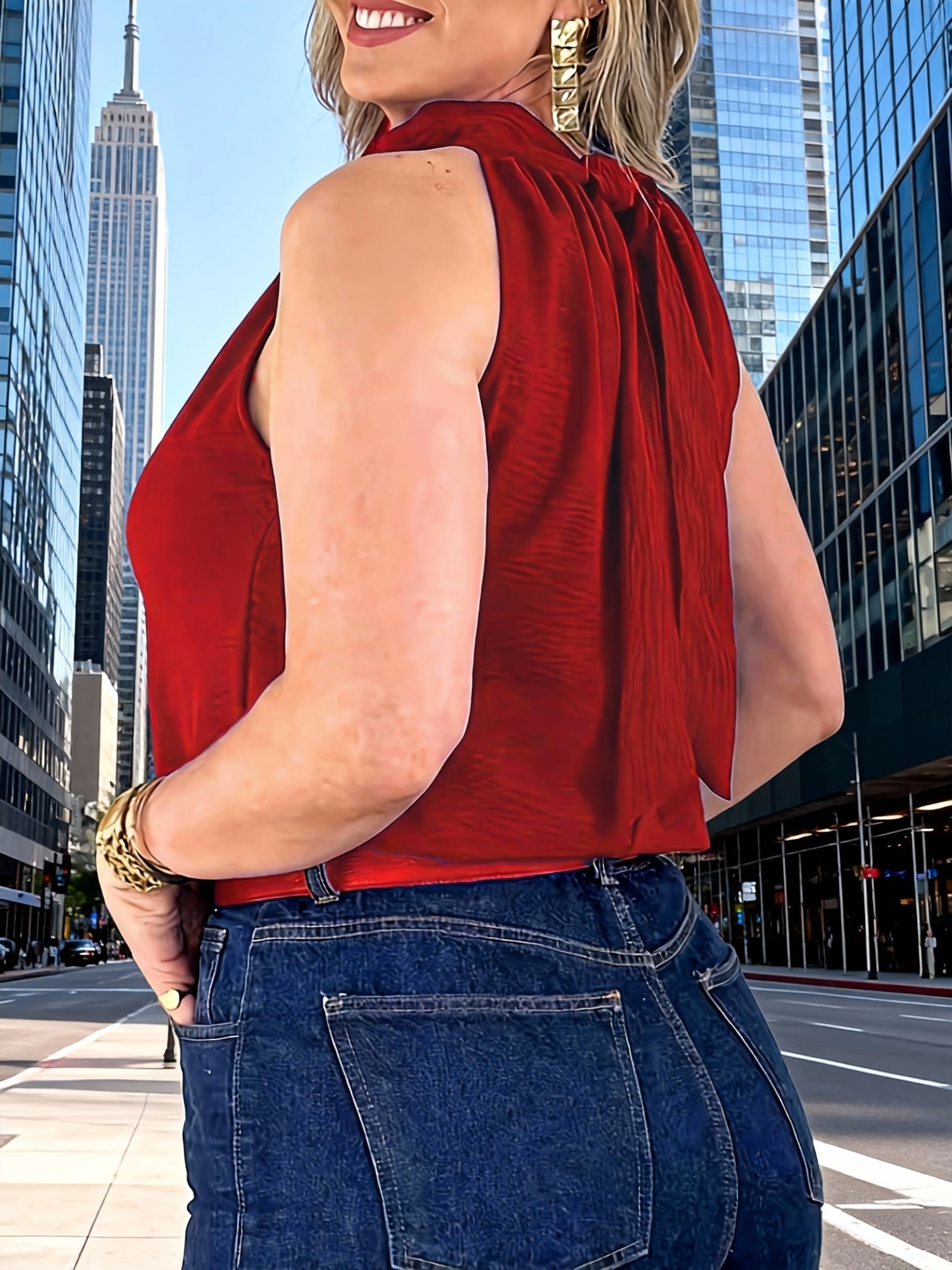 hmy simple halter neck top a comfortable and stylish   for everyday     details 2