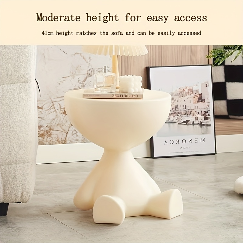 A Modern Creative Bear-shaped Plastic Bedside Table, A Multi-functional Bedroom And Living Room Storage Cabinet, Easy To Assemble. - Image 6