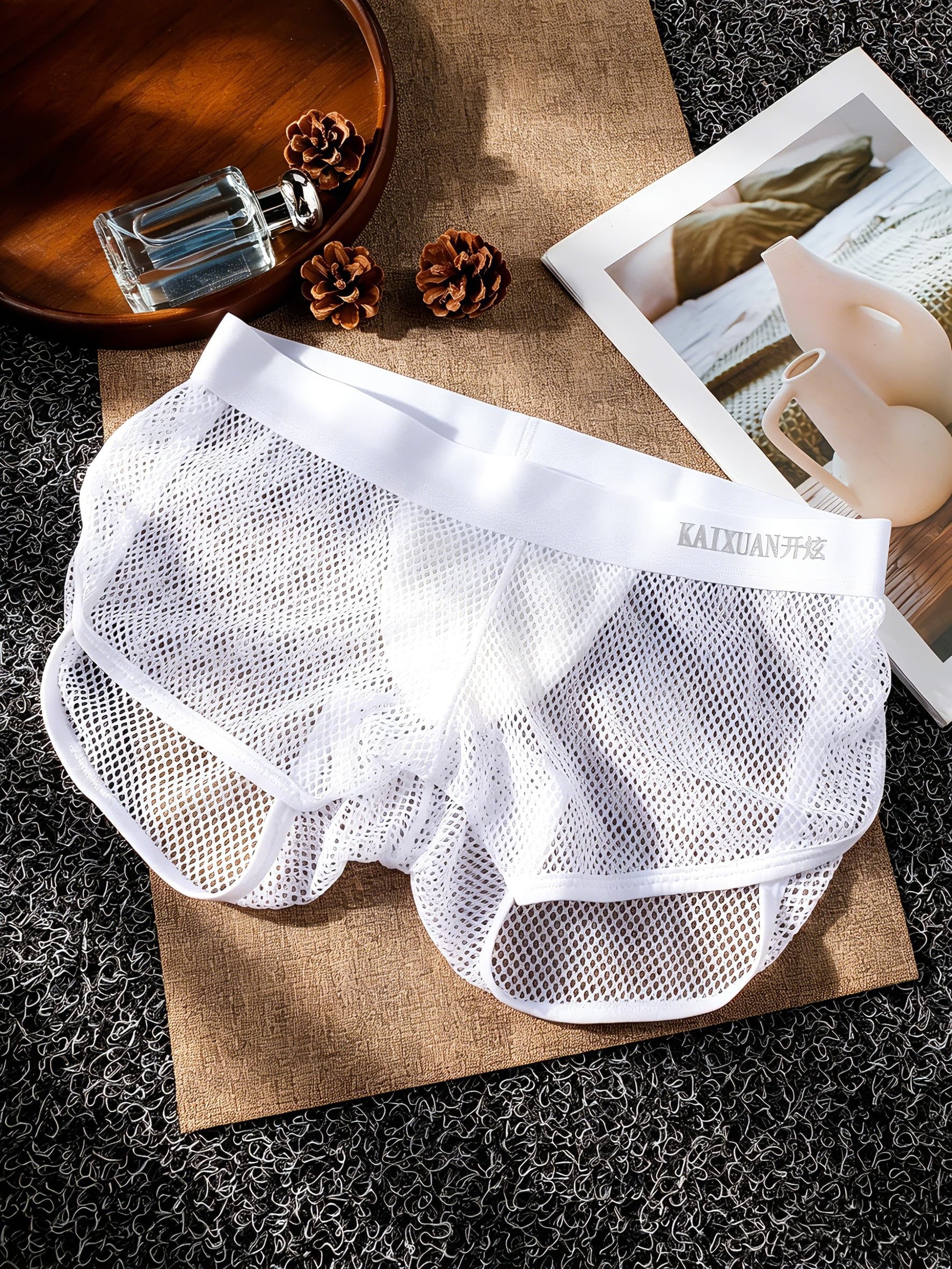 mens ultra thin sheer transparent mesh boxer briefs breathable low   short underwear suitable for daily wear gym home use machine washable comfortable low   short boxers with transparent