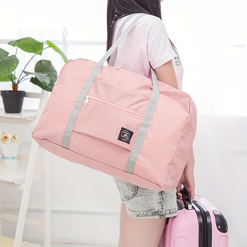 

Lightweight Foldable Travel Bag With Anti-drop , Large Capacity, Polyester, Carry-on For Sports And - Pink