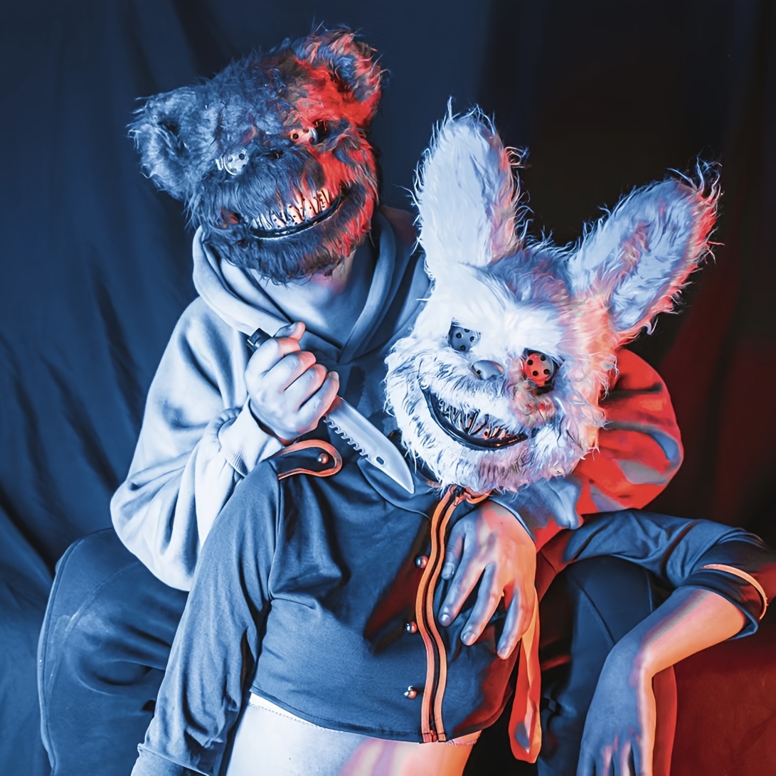 3pcs terrifying halloween costume mask set bloody bear - Temu Canada