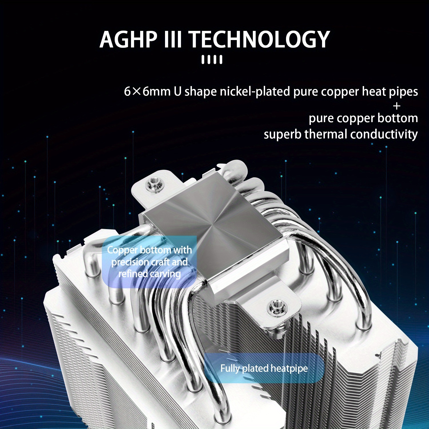     assaaain 120 se cpu cooler 6 heat pipes   technology dual 120mm pwm fans 1550  for amd am4 am5   lga 1700 1150 1151 1200 1851  