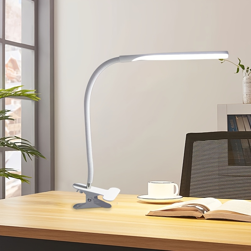 a small desk lamp a clip suitable reading featuring a