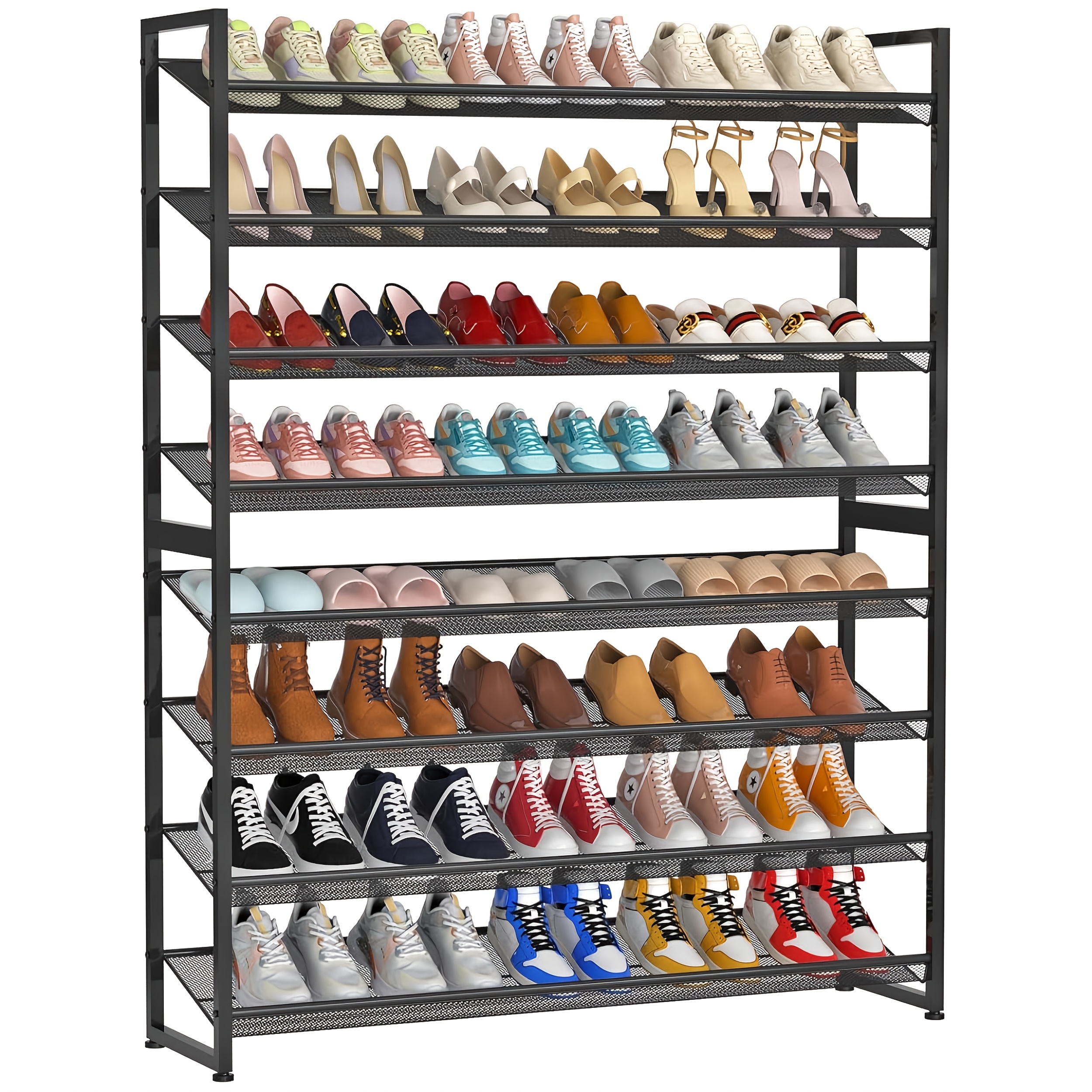 extra large tier shoe rack heavy duty metal stackable shoe Temu