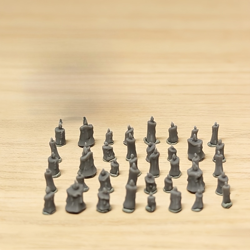 TEMU 40 pezzi - Design Candela Multi-Stile - 3D Dettagliato, Materiale ABS Decorazione da Scrivania per RPG/D&D, Regalo per Giocatori per Halloween o