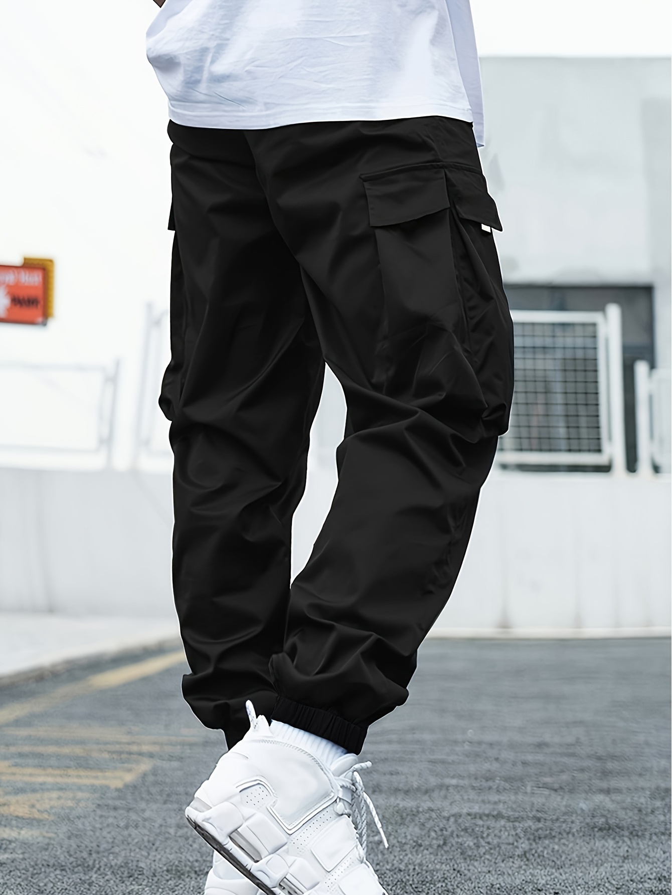 *'* Cargo Cropped Pants With Multi Pockets, Causal Joggers For Outdoor  Activities