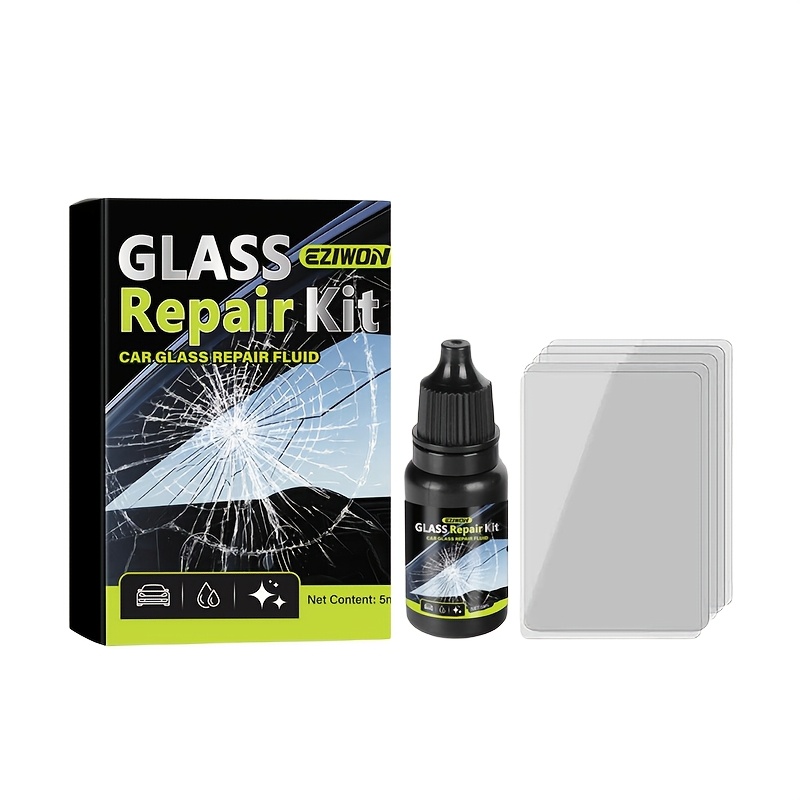 Eziwon Multi-functional Car Windshield Crack Repair Kit - Penetrates To , Pits From Gravel , And Mesh-like Micro-scratches. Provides Clear, -free Visibility, Resists Rain , And Withstands Sun