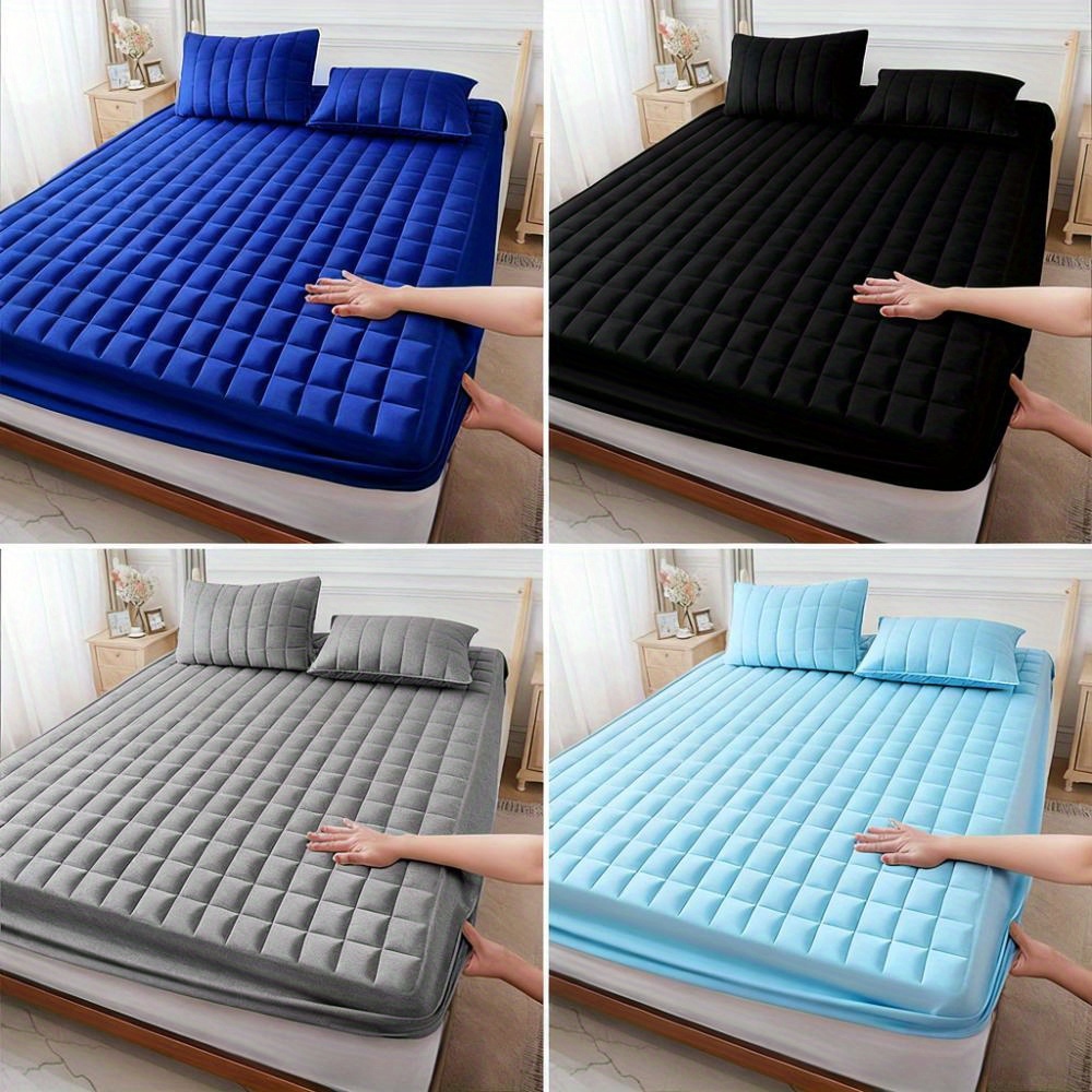 1pc   cooling mattress protector with deep pocket suitable for   beds soft quilted bed regulating fits most mattresses for s for   use minimalist