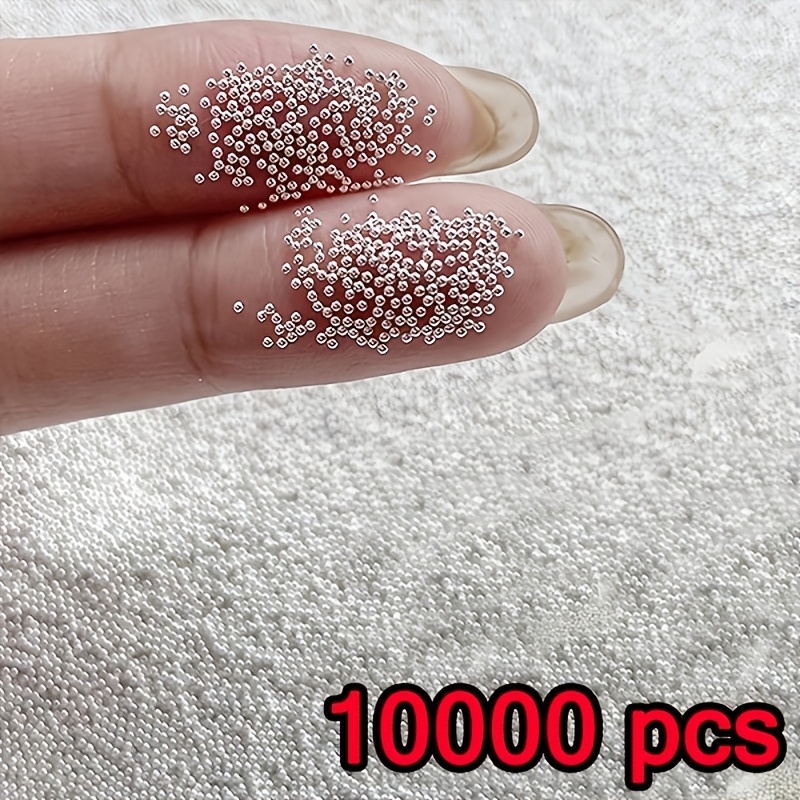 TEMU 10000pz Nail Art Perline in e Ferro e Perline in Argentata e Ferro, Mini Strass per Unghie, Decorazione Unghie