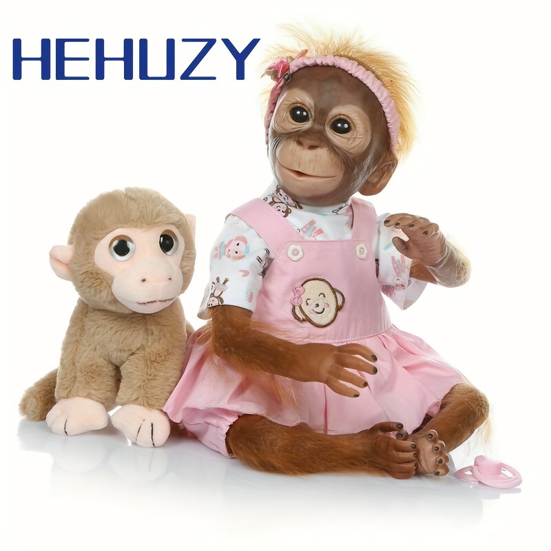 

Monkey Doll, Simulative Soft Toy Doll, Head And Limbs Vinyl, Body Is Cotton, Body Filled With Pearl Cotton Christmas Gift