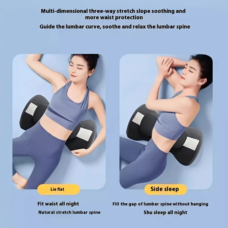 ergonomic 3d contoured lumbar support pillow removable washable magnetic cover with heat relax dual use for office chair bed white no power needed Product details 9