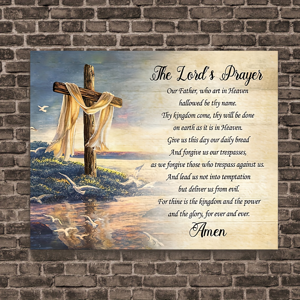 1pc wooden   canvas painting my god the   easter canvas wall decor   wall art prints with frame for living room bedroom home decoration festival gift for her him   the box 4