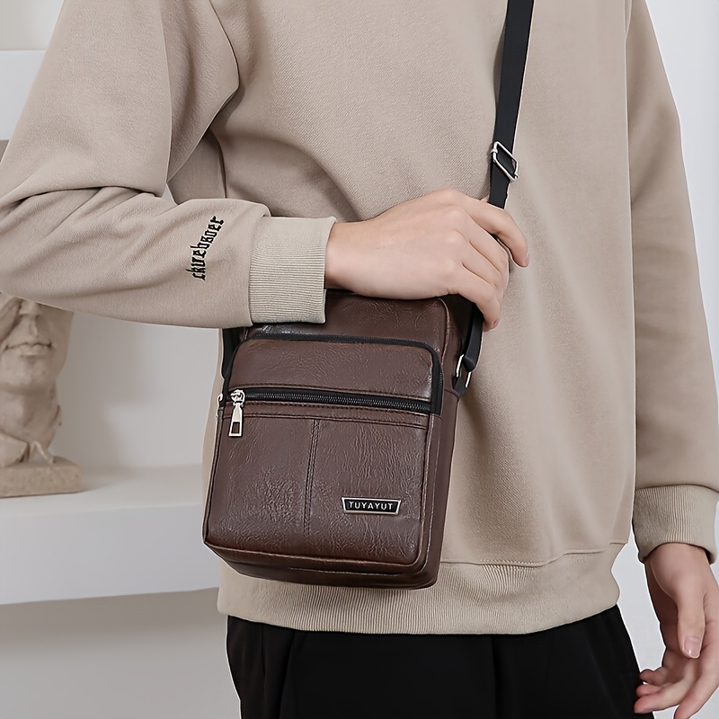 casual lightweight sling bag for men zipper satchel bag   classic satchel bag Product details 8
