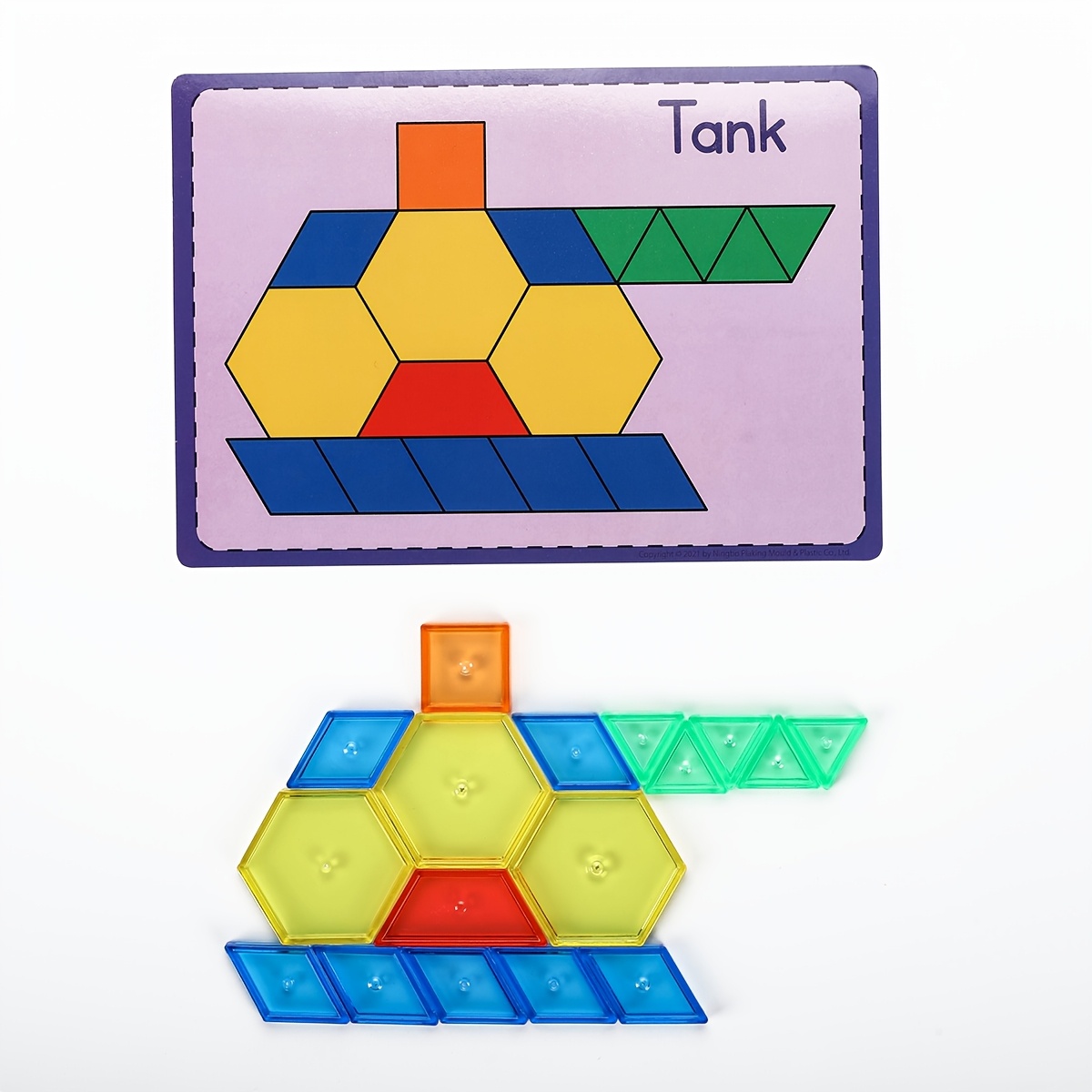Translucent Pattern Blocks for Educational Light Table Play