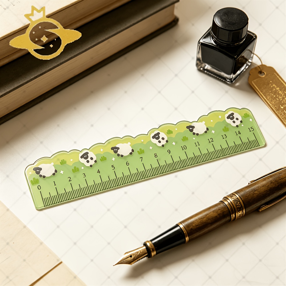 Cute Little Sheep Pattern Acrylic Ruler