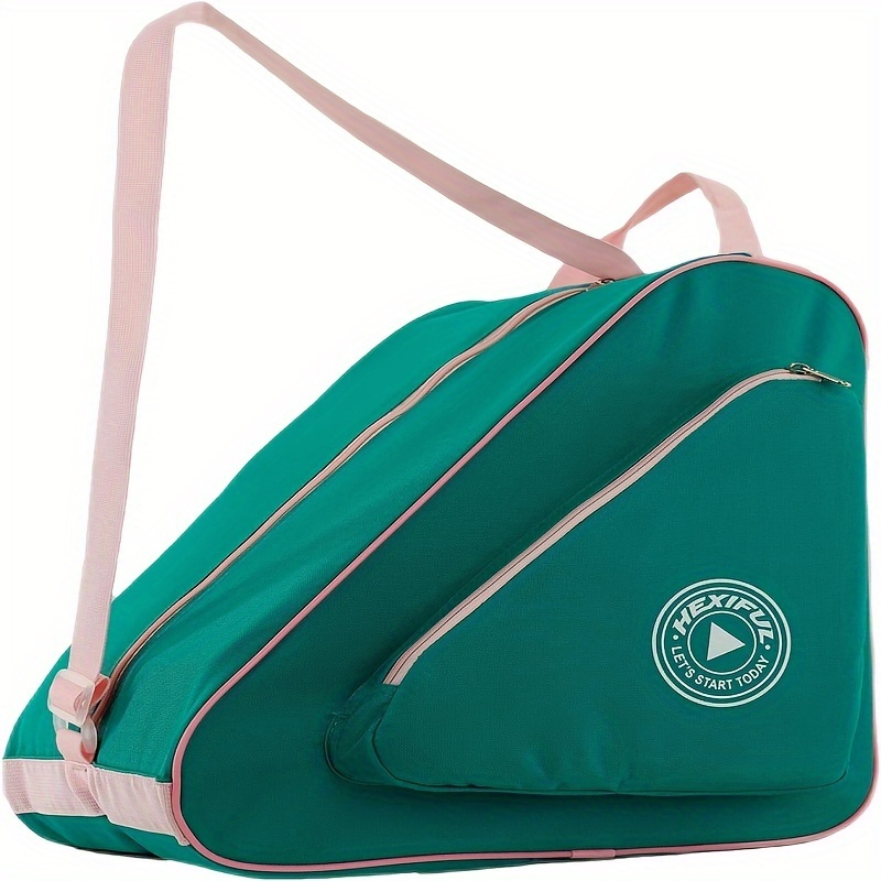 TEMU Skating Bag, Oxford Cloth Skating Bag With Shoulder And Top Handle, Suitable For Women, Men, And Adults, Adjustable Shoulder Strap, Purple